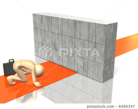 3D描述失望商人的翻譯圖像 6490347