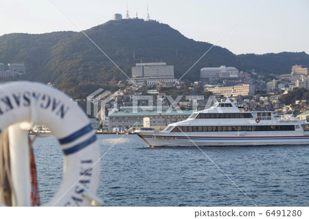 Ferries going to Nagasaki harbor 6491280