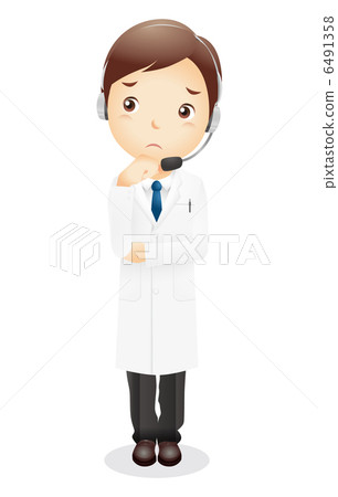 White clothes male illustration White clothes male illustration 6491358