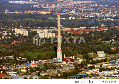 Budapest Obuda Hungary Aerial View Industrial Area Budapest Obuda Hungary Aerial View Industrial Area 6494406