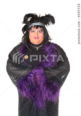 Cheerful man, Drag Queen, in a Female Suit 6495339