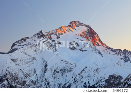 Peak of Roche de la Muzelle in French Alps Peak of Roche de la Muzelle in French Alps 6496172