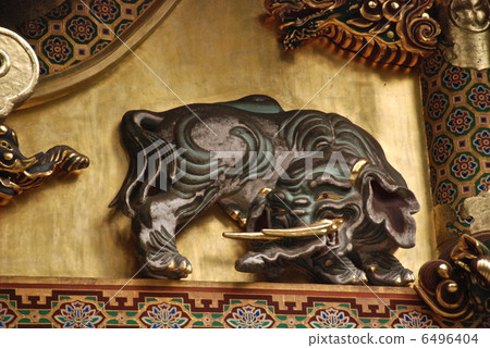 "Elephant's woodcarving sculpture" of Toshogu / Kamioko (Nikko Toshogu Shrine / Nikko shi, Tochigi prefecture) "Elephant's woodcarving sculpture" of Toshogu / Kamioko (Nikko Toshogu Shrine / Nikko shi, Tochigi prefecture) 6496404