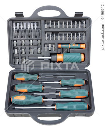 Tools in toolbox. Isolated on white background 6496942