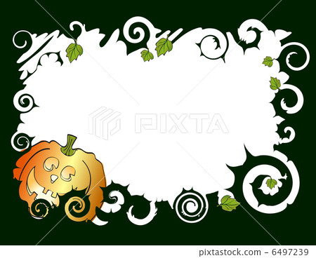 Vector illustration of frame a pumpkin  6497239