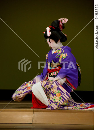 日本美女跳舞日本舞蹈 6498253