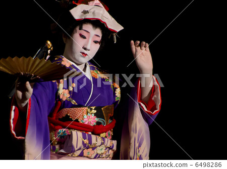 日本美女跳舞日本舞蹈 6498286