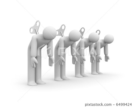 Mechanical businessman Mechanical businessman 6499424