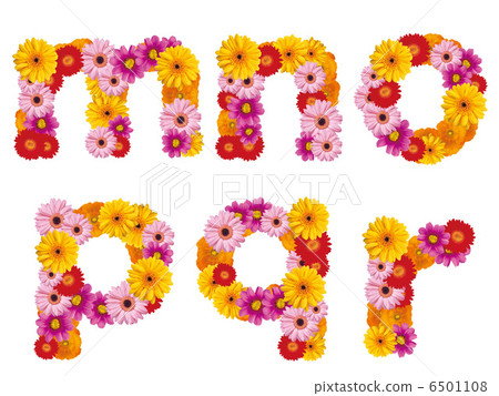 Flower lower case letters, alphabet, flowers, English, 6501108