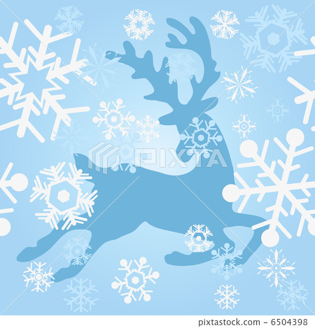 Vector illustration of blue deer riding with... - Stock Illustration ...