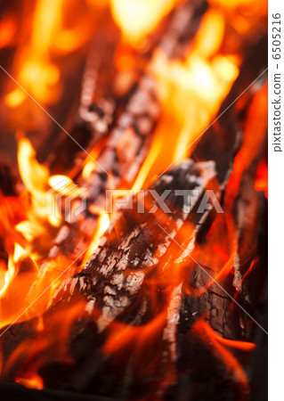 Fire in fireplace Fire in fireplace 6505216