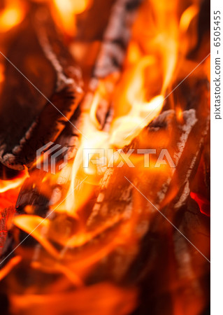 Fire in fireplace Fire in fireplace 6505455