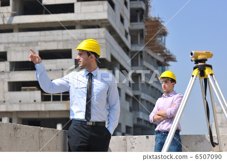 Team of architects on construciton site Team of architects on construciton site 6507090