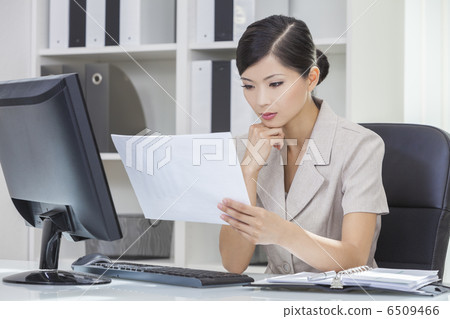 Asian Chinese Woman or Businesswoman in Office 6509466