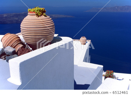 Large terracotta and Aegean Sea 6512461