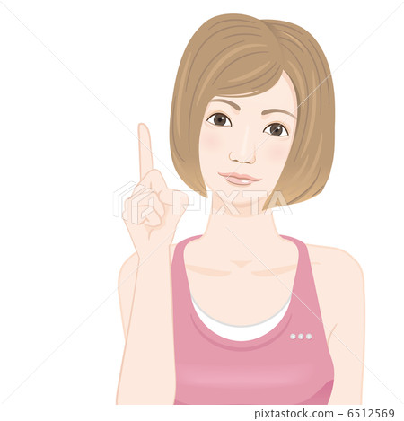 A beautiful woman in a tank top - Stock Illustration [6512569] - PIXTA