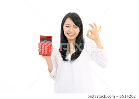 顯示計算器的女孩 6514202