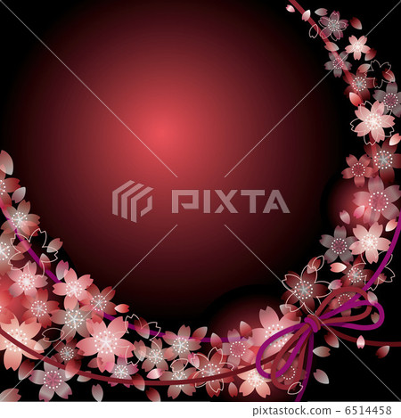 Sakura background _ 01 Square _ Red 6514458