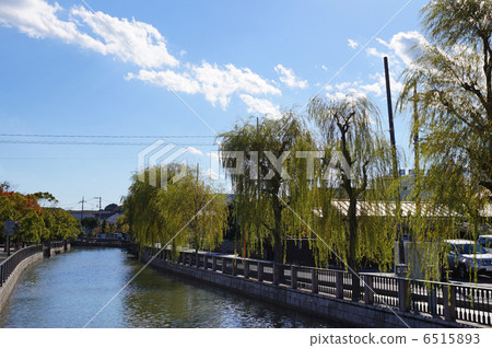 備前護城河護城河水戶市秋天天空 備前護城河護城河水戶市秋天天空 6515893