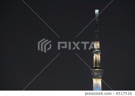 東京天空樹和夜空 6517516
