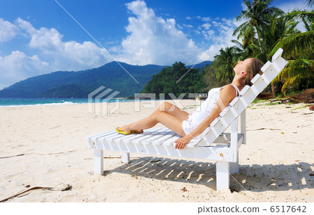 Girl on a beach Girl on a beach 6517642