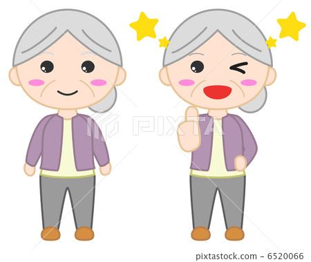 老奶奶的插圖微笑 老奶奶的插圖微笑 6520066