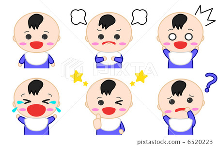 嬰兒插圖面部表情 6520223