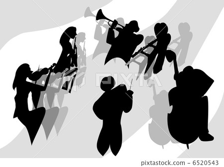 Music playing silhouette 6520543