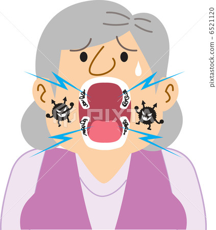 stock illustration: cary, cavity, decayed tooth