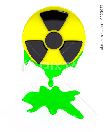 Radiation sign over white background 6523971