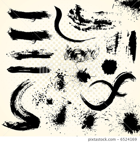 Vector Set. Grunge Design Elements - Stock Illustration [6524169] - PIXTA