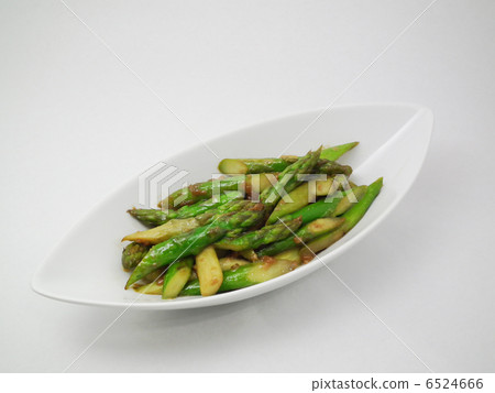 Stir-fried asparagus soy sauce koji 6524666
