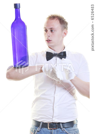 barman portrait isolated on white background barman portrait isolated on white background 6526483