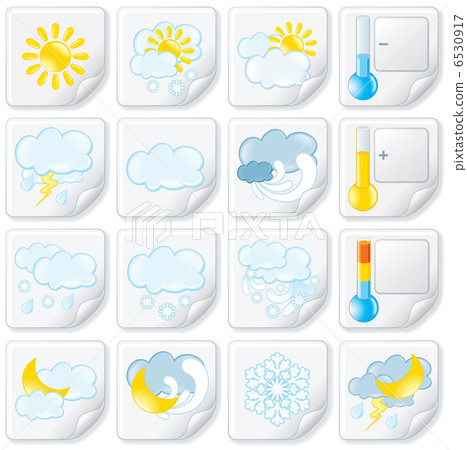 Weather Stickers - Stock Illustration [6530917] - PIXTA