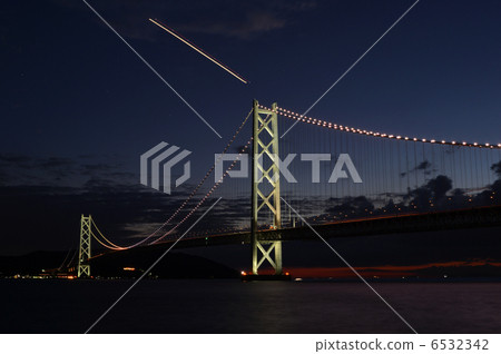 Akashi Kaikyo Bridge Evening landscape -2 6532342