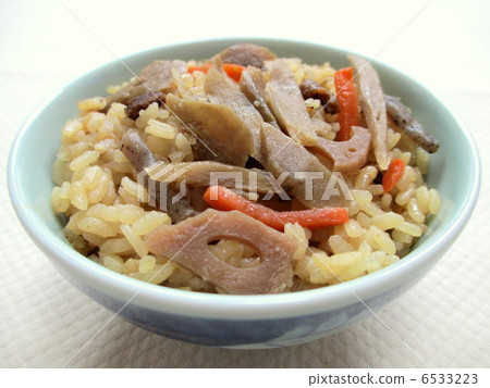 米飯煮熟的米飯 6533223
