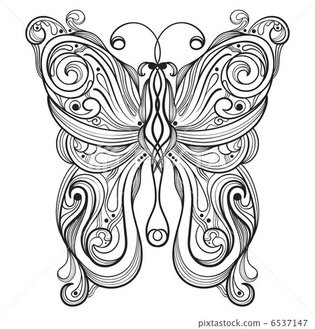 vector monochrome butterfly vector monochrome butterfly 6537147