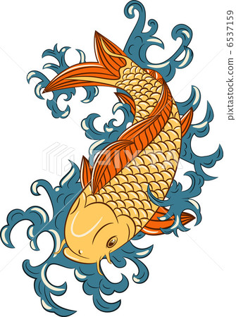 japanese style koi  (carp fish) 6537159
