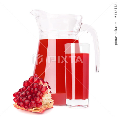 Pomegranate fruit juice in glass pitcher 6538118