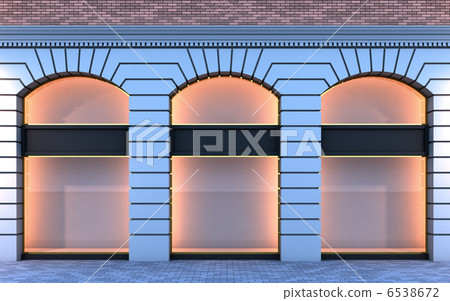 Classical empty storefront. 6538672