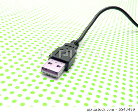 usb cable on dotted background 6543499