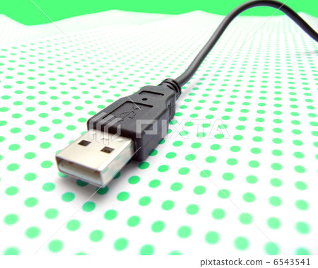 usb cable on dotted background 6543541