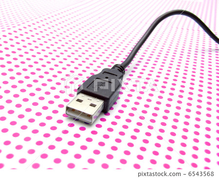 usb cable on dotted background 6543568