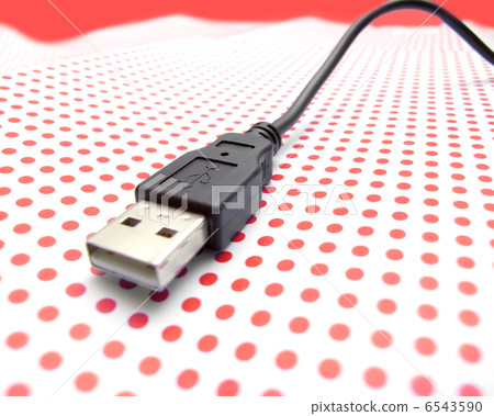 usb cable on dotted background 6543590