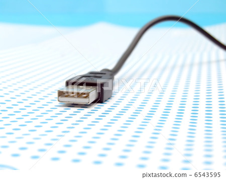 usb cable on dotted background 6543595