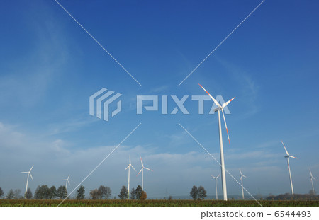 wind turbine generating eco electricity 6544493