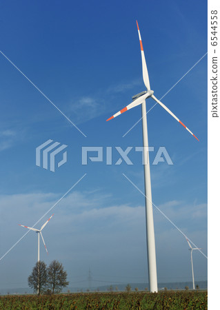 wind turbine generating eco electricity 6544558