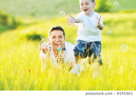 woman child bubble woman child bubble 6545861