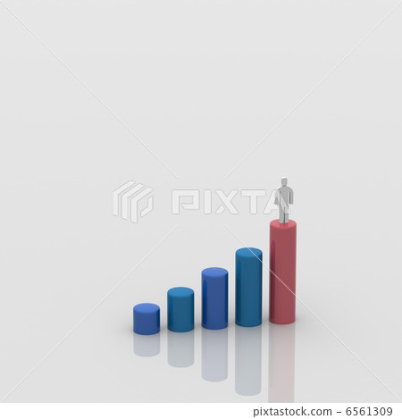 Bar graph and person 6561309