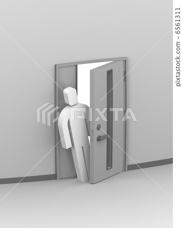 人們從門口窺視 人們從門口窺視 6561311